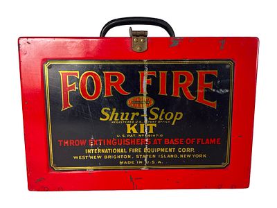 1920s-30s Shur-Stop Fire Grenade Extinguisher Kit. Antique 1920s-1930s Shur-Stop Fire Grenade 