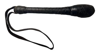 1950s-1960s Police Leather & Lead Sap Billy Club. Vintage 1950s-1960s police or state police 