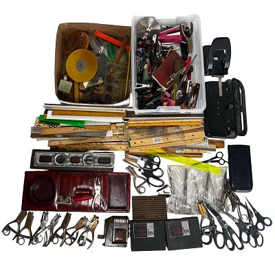 Vintage Office Supplies, Drafting Tools & Accesso. Large collection of vintage office supplies 