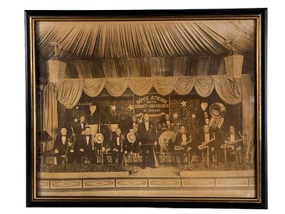 Boyd Atkins & The Sunset Vagabonds Photograph. Early 20th-century matte gelatin silver 