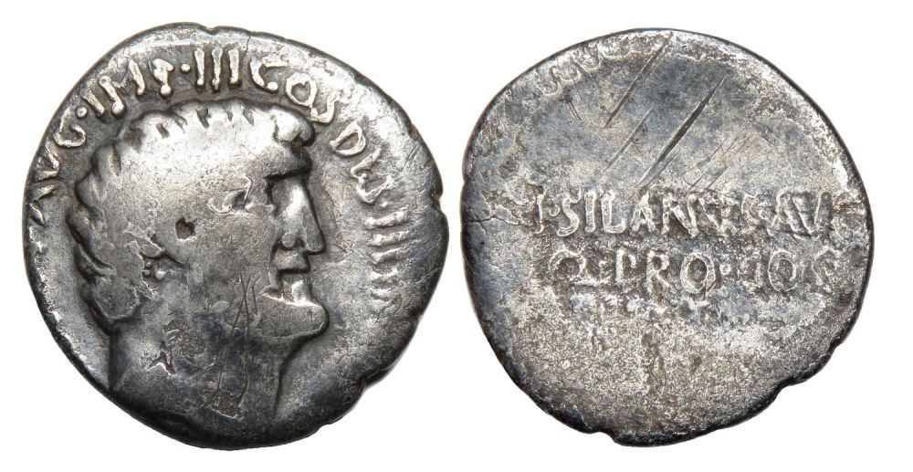 Lot 17: Mark Anthony Denarius. Athens, summer 32 BC. Silver,...