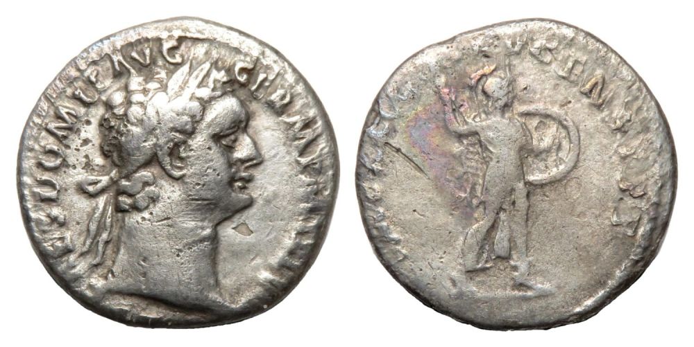 Lot 43: Domitian Denarius. Rome, AD 90. Silver, 2.91g. 18.43...
