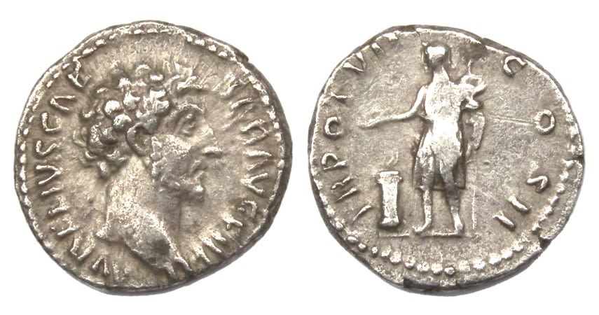 Lot 98: Marcus Aurelius Denarius. Rome, AD 151-2. Silver, 3.51g....