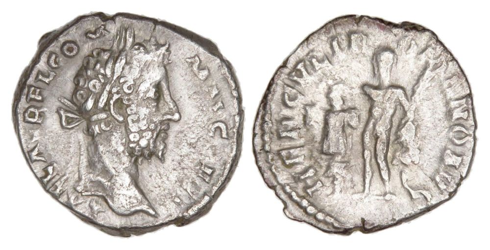 Lot 106: Commodus Denarius. Rome, AD 192. Silver, 17.62mm 2.21g....