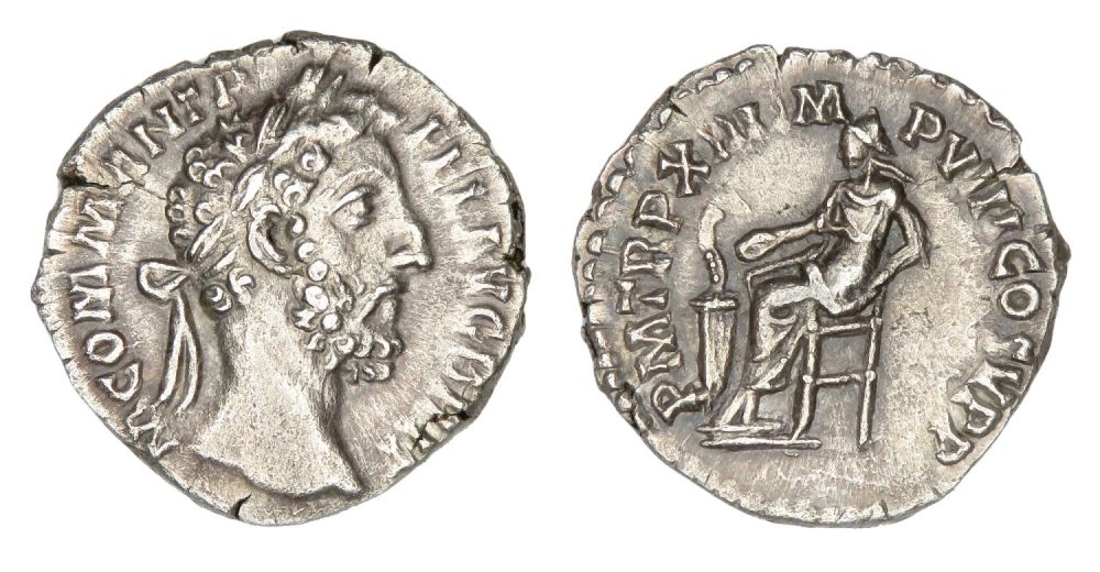 Lot 108: Commodus Denarius. Rome, AD 188. Silver, 19mm, 2.5g....