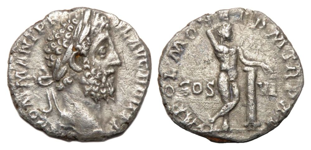 Lot 110: Commodus Denarius. Rome, AD 190. Silver, 2.22g. 16.66...