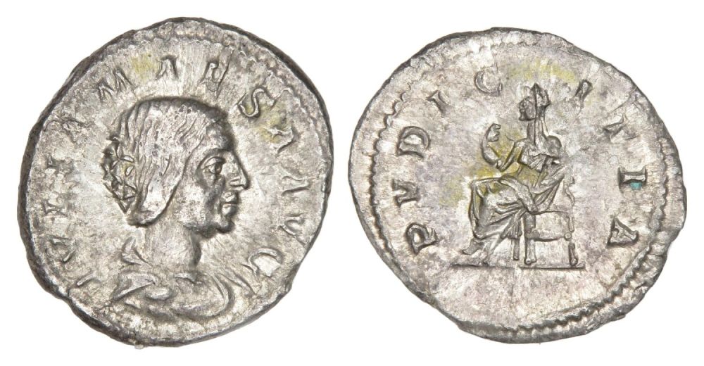 Lot 138: Julia Maesa Silver Denarius. Rome, AD 218-20. Silver,...