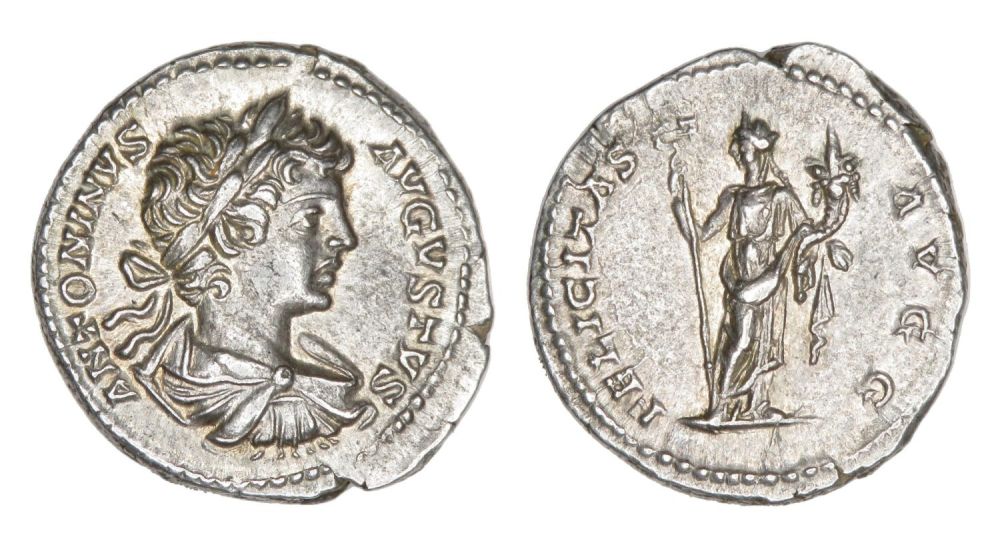 Lot 139: Caracalla Denarius. Rome, AD 199-200. Silver, 19.32 mm...