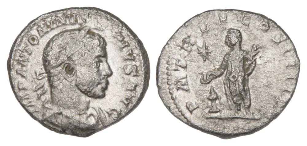 Lot 149: Elagabalus Silver Denarius. Rome, AD 222. Silver, 3.00g....
