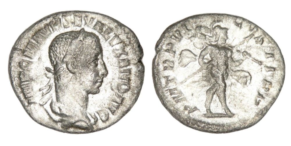 Lot 153: Severus Alexander Silver Denarius. Rome, AD 225. Silver,...