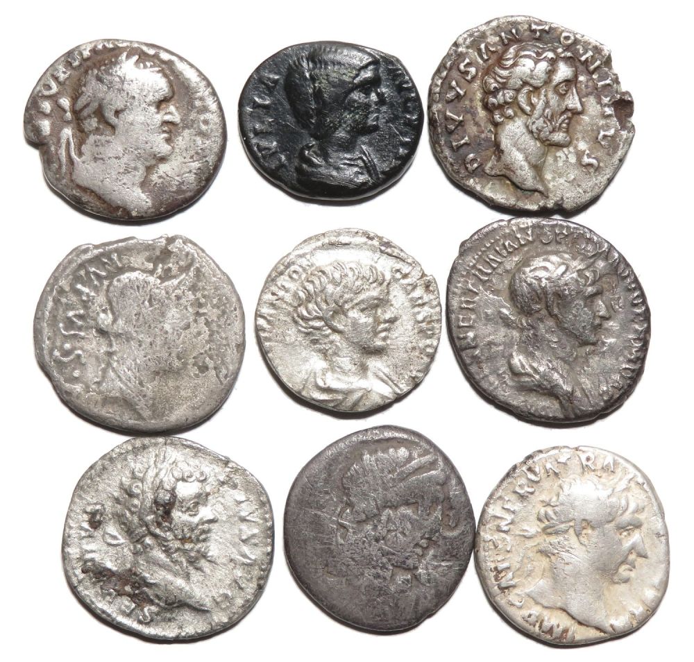 Lot 158: Roman silver denarii group to include coins of...