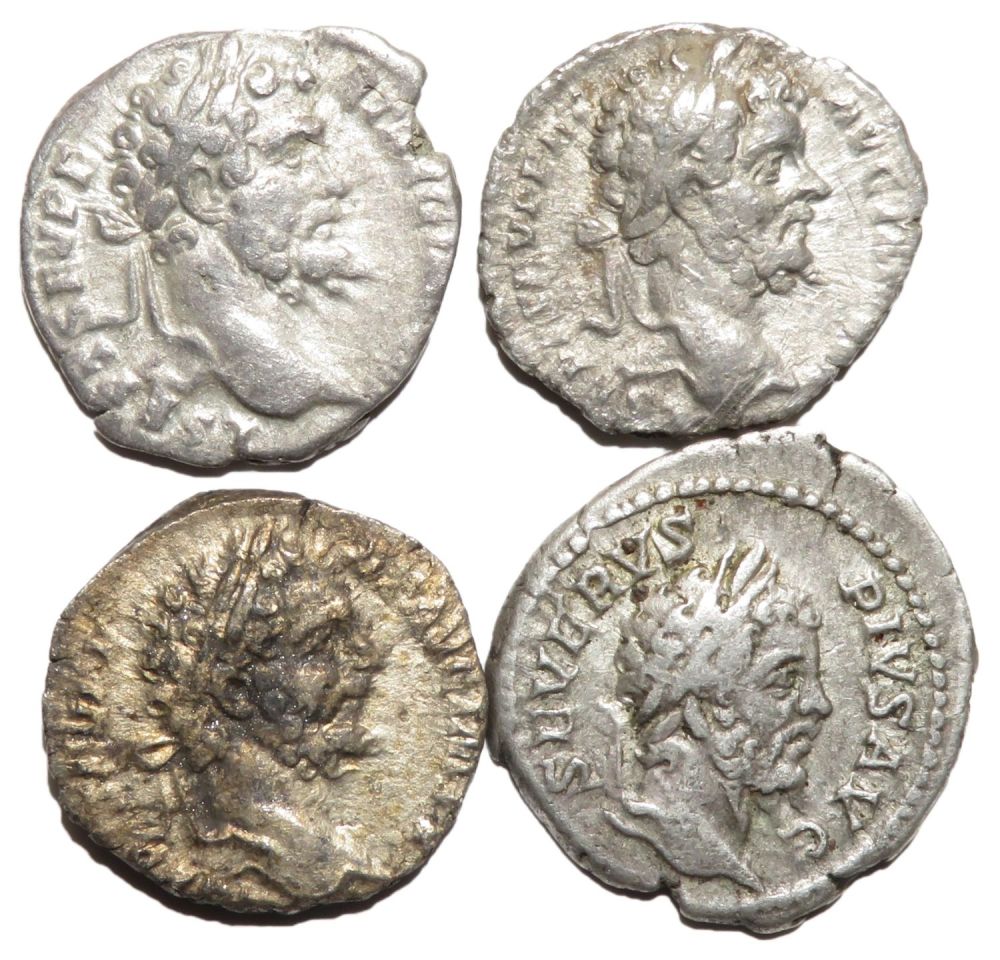 Lot 164: Roman Silver Denarius (4). Septimius Severus, 9 April...