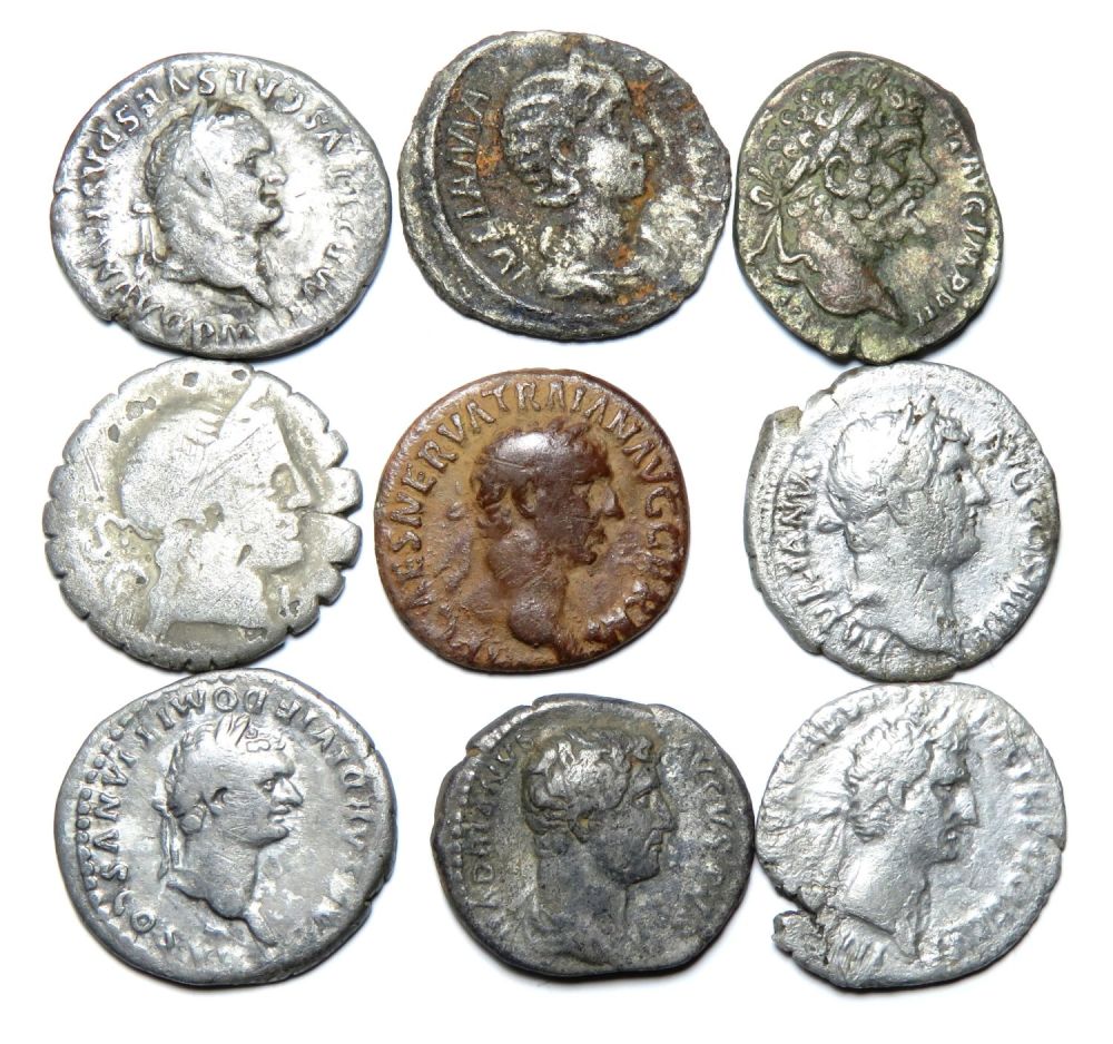 Lot 165: Roman silver denarius group (9). Largest 20mm. Inc...