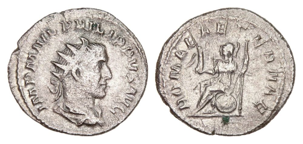 Lot 172: Philip I Antoninianus. Rome, AD 245-7. Silver, 2.86g....