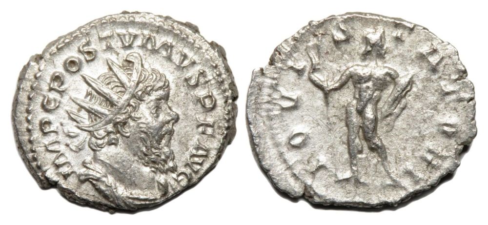 Lot 194: Postumus Antoninianus. Cologne, AD 265-8. Silver, 3.34g. 22.31...