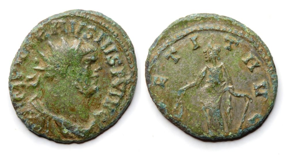 Lot 201: Carausius Antoninianus. Colchester, AD 287-9. Billon, 22.84 mm...