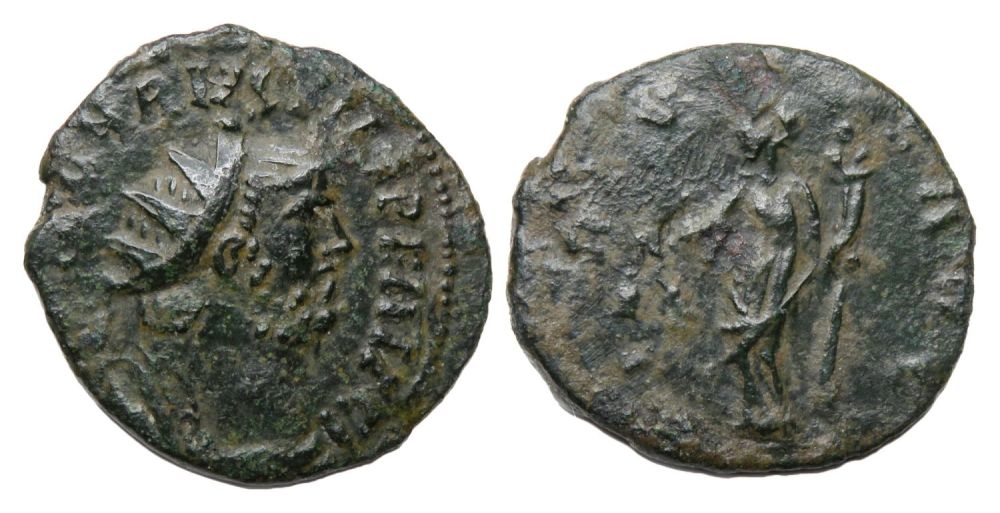 Lot 202: Carausius Antoninianus. Colchester, AD 291-2. Billon, 20.35 mm...