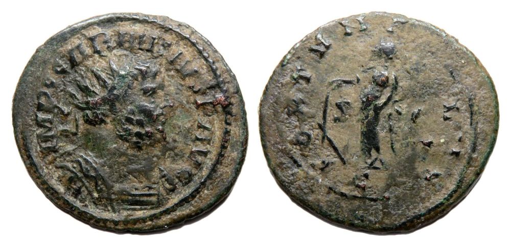Lot 206: Carausius Antoninianus. Colchester, AD 287-8. Billon, 25.74 mm...