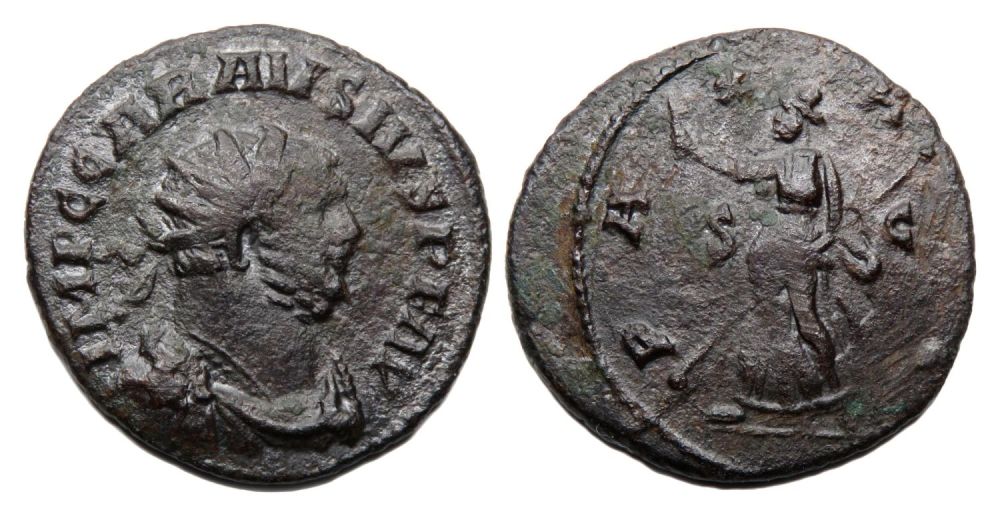 Lot 207: Carausius Antoninianus. Colchester, AD 291-2. Billon, 23.16 mm...