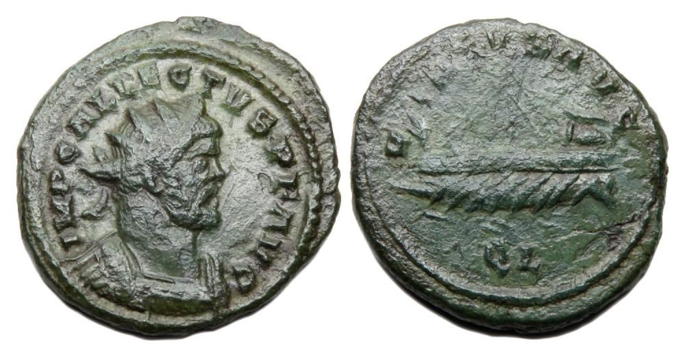 Lot 209: Allectus Quinarius. London, AD 294-6. Billon, 3.3g. 21.13...