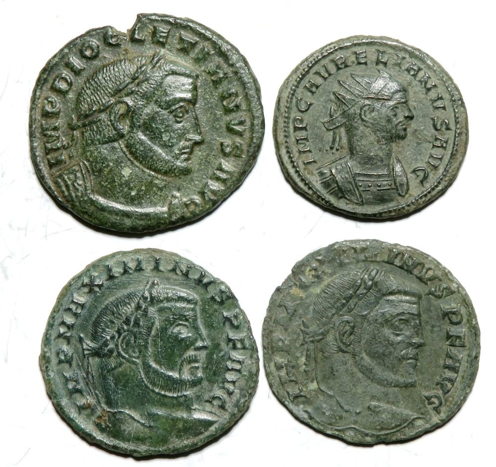 Lot 219: Roman Follis / Antoninianus Group (4). Billon, 22.72...