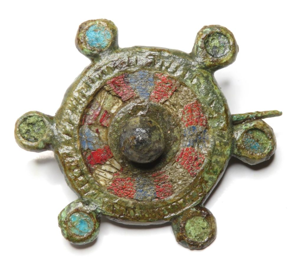 Lot 1017: Roman disc brooch. Circa 2nd century AD. Copper-alloy,...