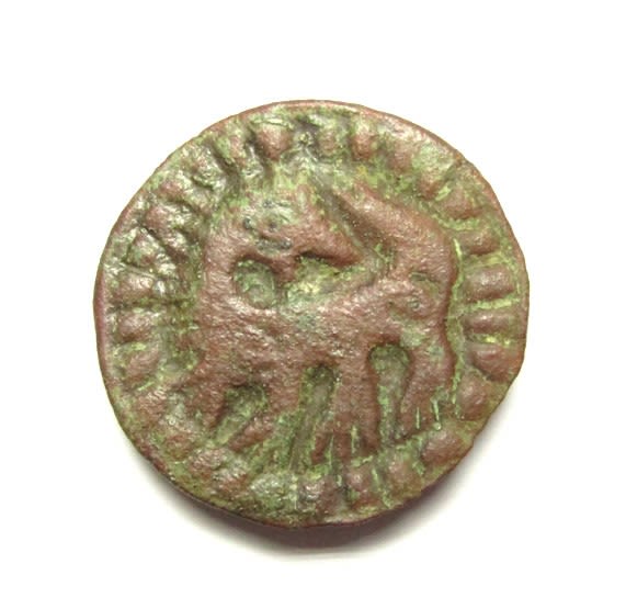 Lot 1048: Anglo-Saxon Disc Brooch. Circa 7th-9th century AD. Copper-alloy,...