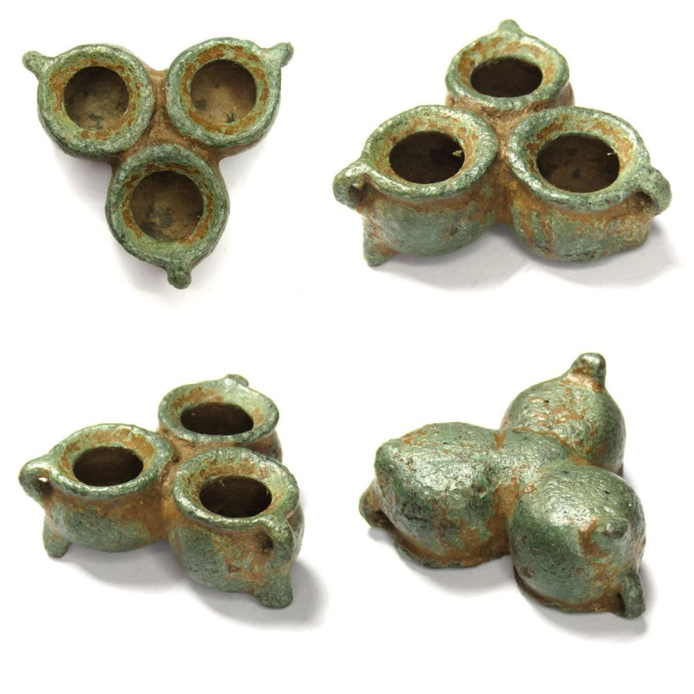 Lot 1069: Medieval Toy Cauldrons. Circa 15th-16th century AD. Copper-alloy,...