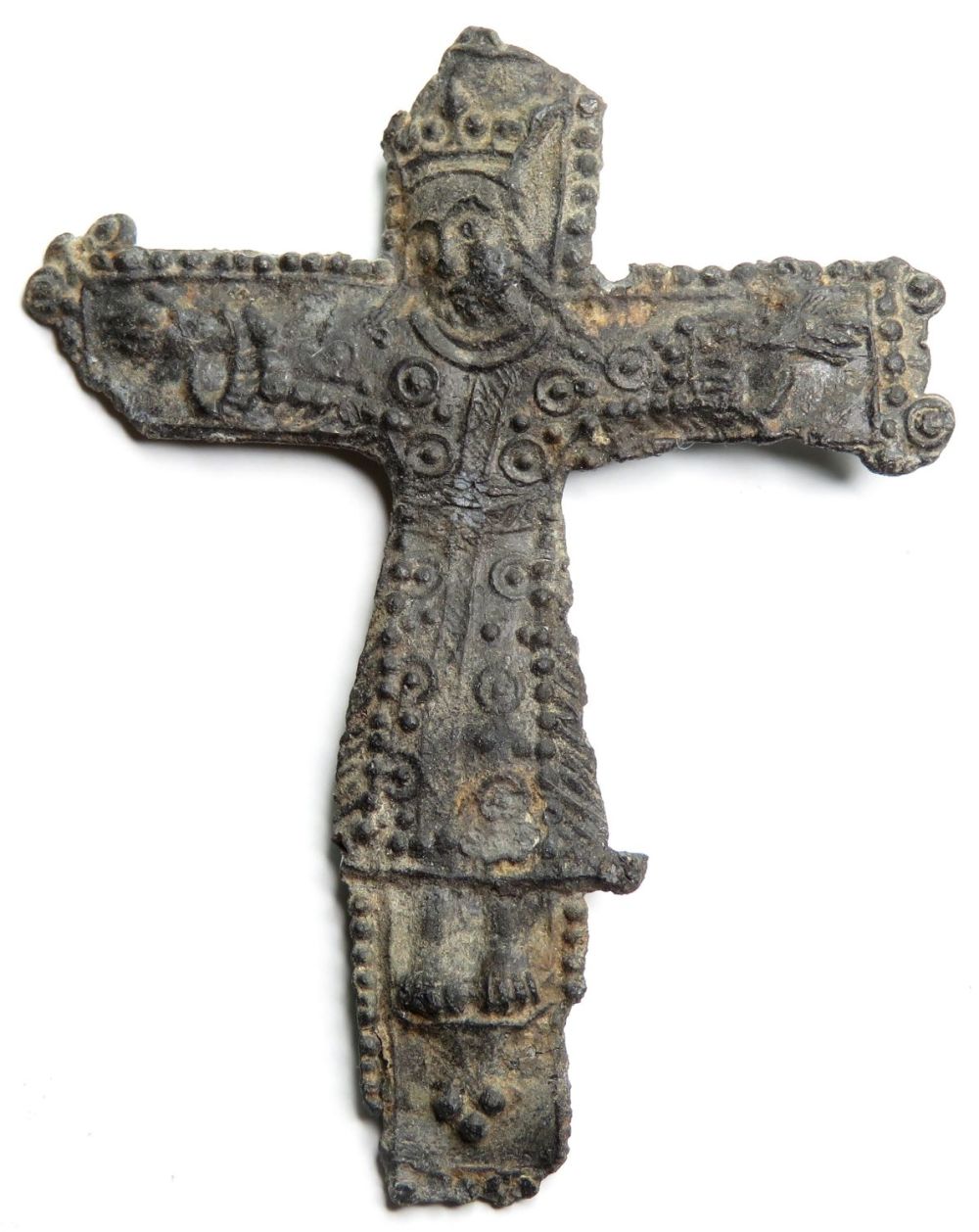 Lot 1071: Medieval pilgrims badge. C. 15th century AD. Lead-alloy,...