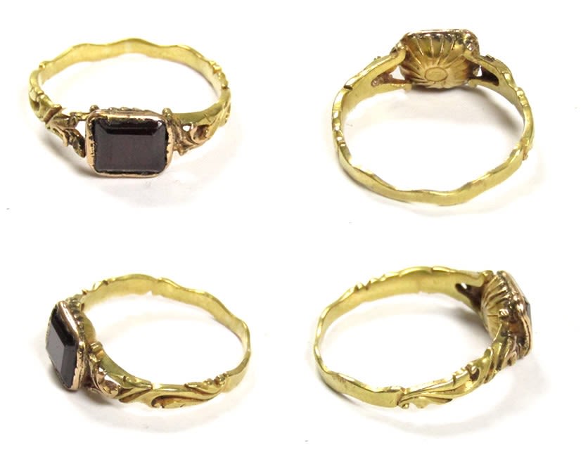 Lot 1097: Georgian Gold Ring. Circa 1780 AD. Gold, 1.93g....
