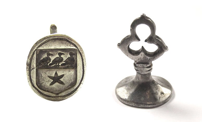 Lot 1104: Silver Seal Matrix. Circa 17th century AD. Silver,...