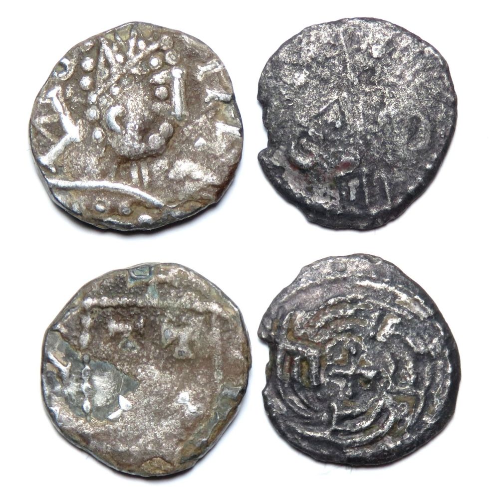 Lot 1146: Anglo-Saxon Sceattas (2). Series C and Series J....