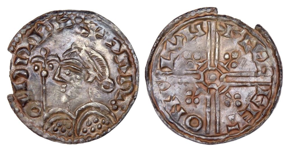 Lot 1172: Harold I penny, Fleur-de-lis type. Aelfgeat at London....
