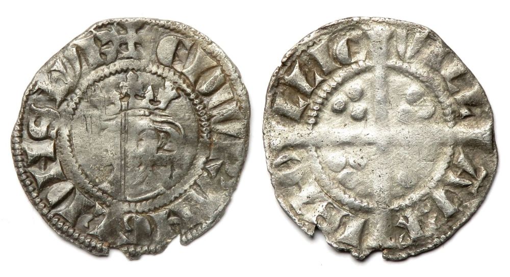 Lot 1199: Edward I halfpenny, Bristol. Silver, 16mm, 0.66g. Crowned...