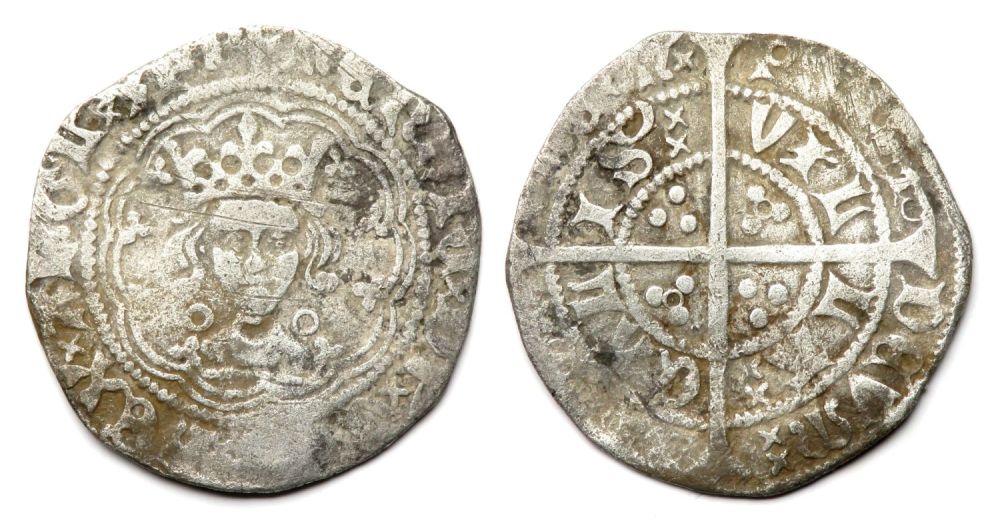 Lot 1221: Henry VI Halfgroat. Annulet Issue, 1422-30 AD. Silver,...