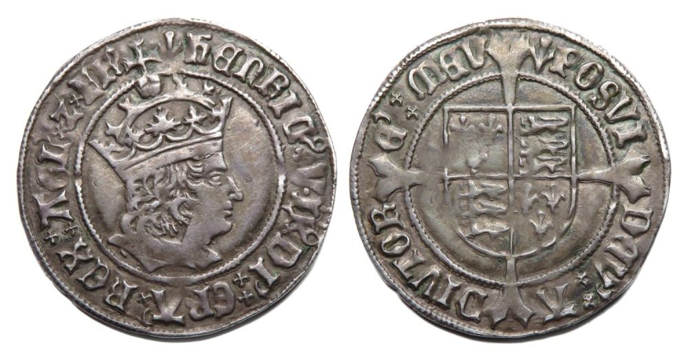 Lot 1233: Henry VII Groat, regular issue. Silver. Obverse: crowned...