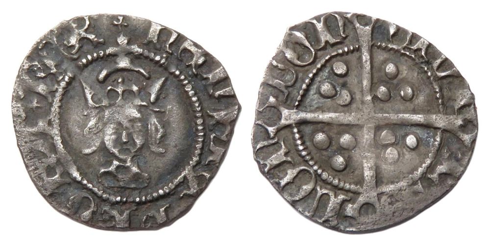 Lot 1236: Henry VII halfpenny. Silver, 0.45g. 13.43 mm. Crown...
