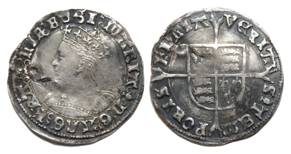 Lot 1240: Mary groat. 1553-54 AD. Silver, 24.57mm 1.89 grams....
