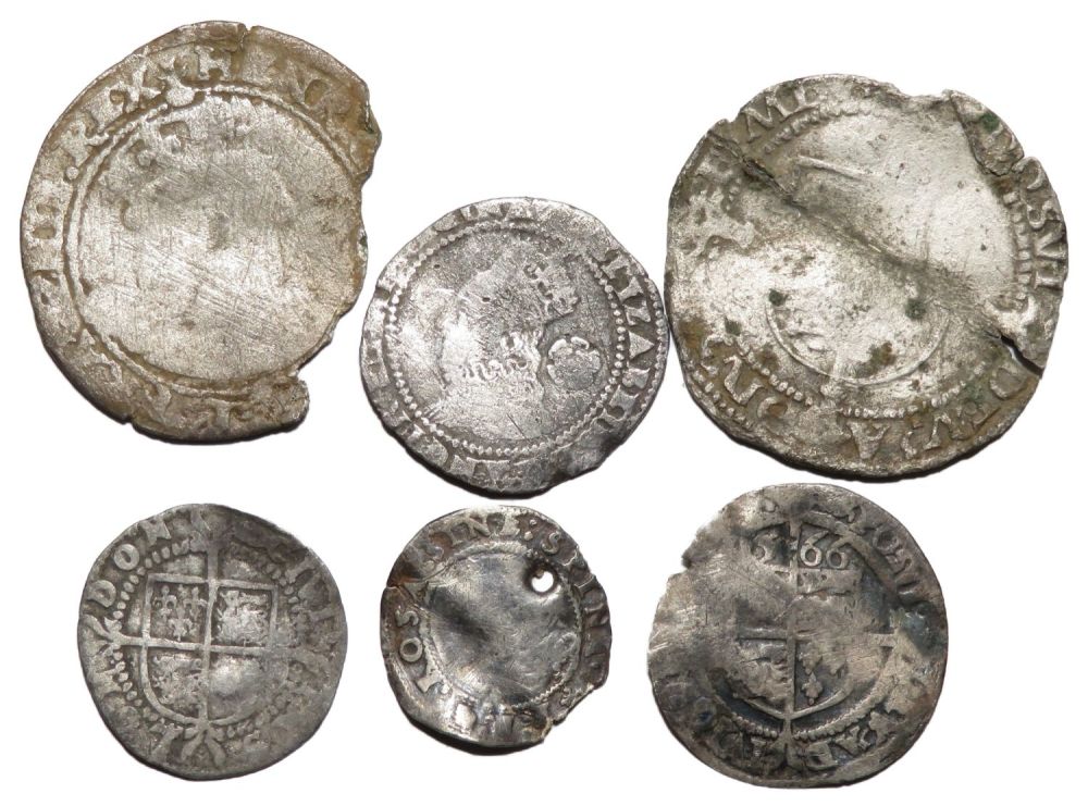 Lot 1247: Tudor silver coin group. Two Henry VIII groats...