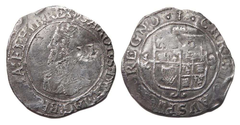 Lot 1251: Charles I sixpence. Silver, 27.50 mm 2.72g. Group...