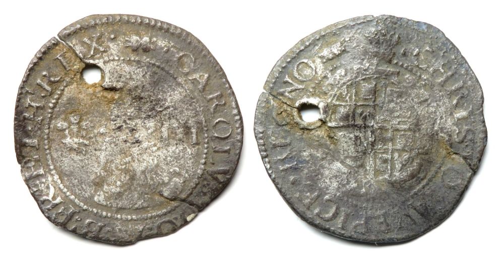 Lot 1252: Charles I Threepence. Silver, 19mm, 1.28g Aberystwyth, 1638/9-42...