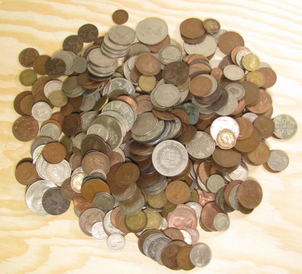 Lot 1291: Mixed Pre Decimal Coinage. A quantity of coins...