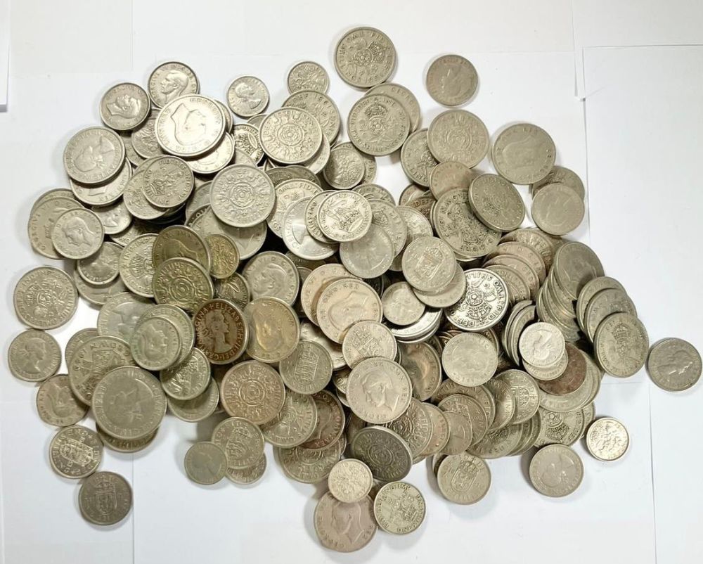 Lot 1292: British Milled, 2.02 kg of post 1947 Cupro-Nickle...