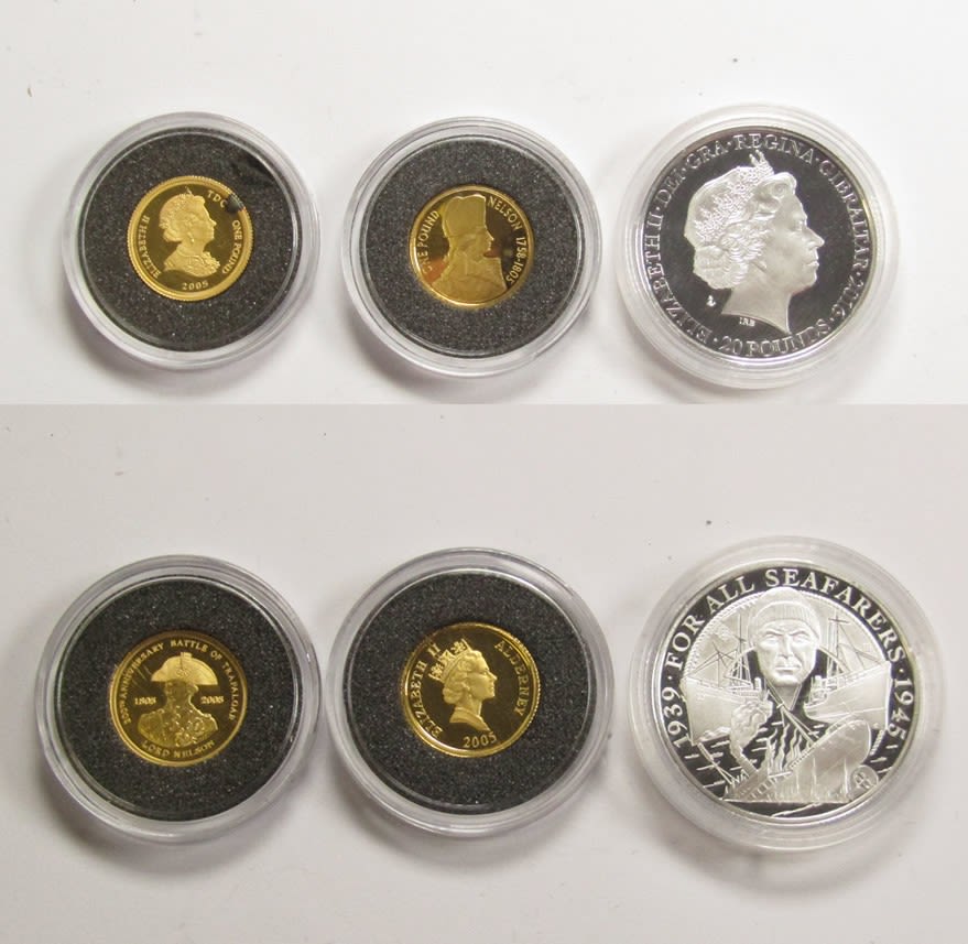 Lot 1299: Two Gold Commemoratives and a silver twenty pounds
