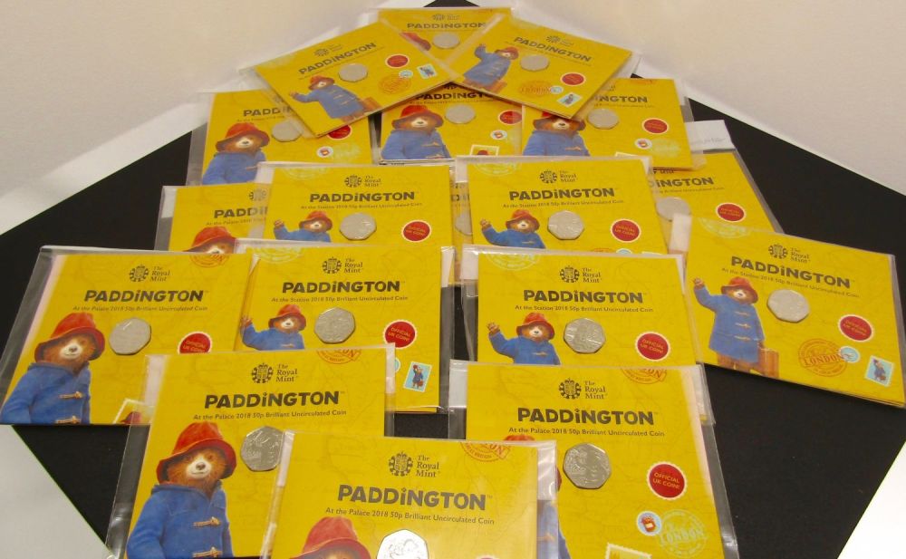 Lot 1316: Royal Mint Paddington Bear 2018 BUNC Fifty Pence...