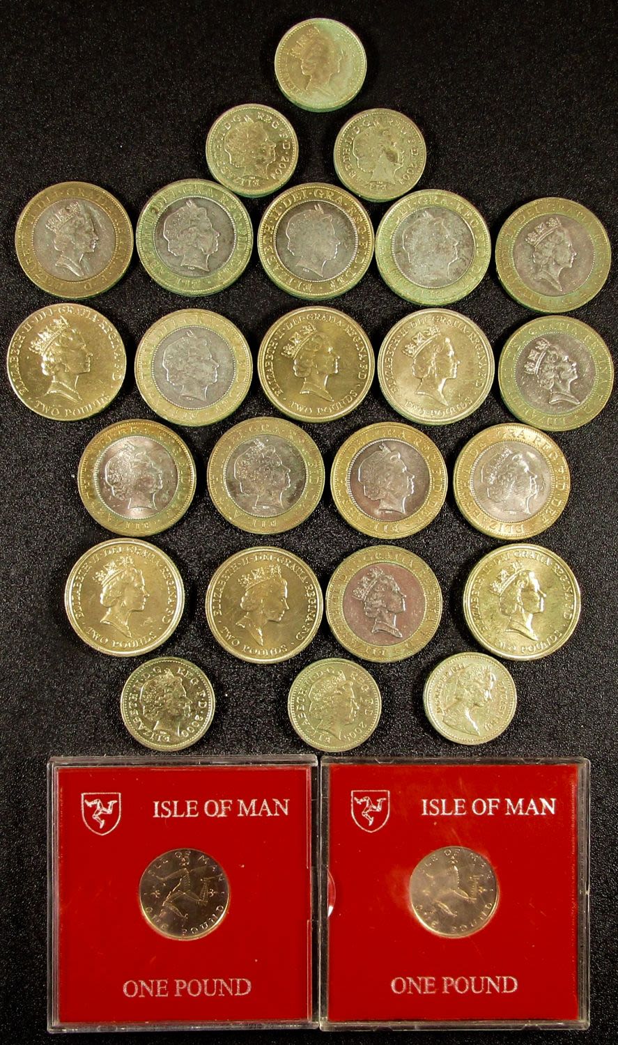 Lot 1325: United Kingdom Circulation One and Two Pound Coin...