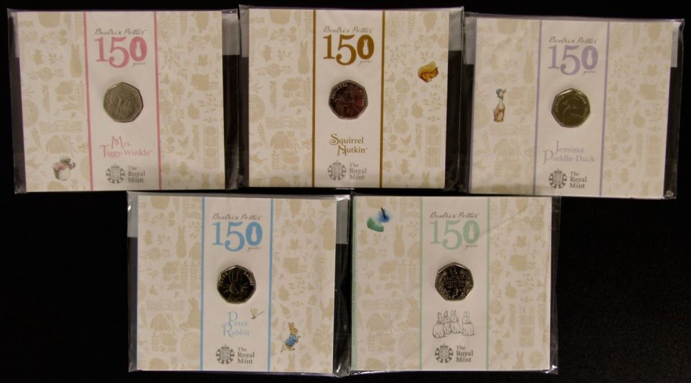 Lot 1345: Royal Mint Beatrix Potter, 150 Years Sealed BUNC...