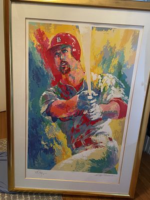 LeRoy Neiman Mark McGwire Hand Signed Limited Edition Print. A single framed limited edition 