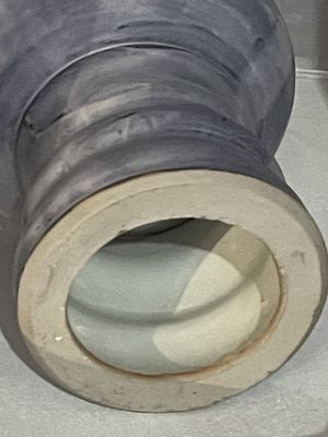 Modern Studio Pottery Glazed Ceramic Pedestal Bowl or Compote. This is a single glazed ceramic 