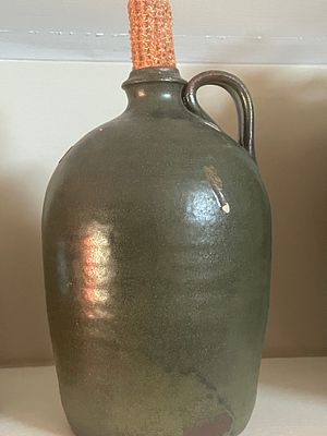 A Sid Luck Contemporary Alkaline Glazed Stoneware Jug, Dated 1996. A piece of contemporary 
